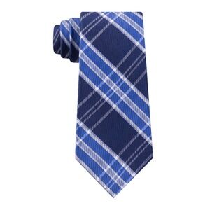 Tommy Hilfiger $59 Blue Vincent Plaid Silk Blend Classic Business Formal Tie